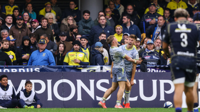 sam-prendergast-celebrates-with-fintan-gunne-after-scoring-his-sides-third-try-of-the-match