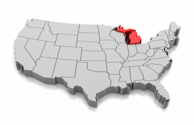 map-of-michigan-state-usa-isolated-on-white