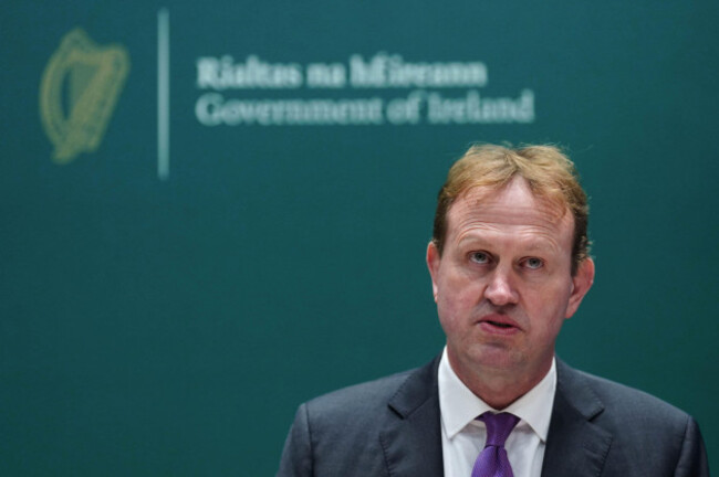 minister-for-justice-home-affairs-and-migration-jim-ocallaghan-speaking-to-the-media-at-government-buildings-in-dublin-following-the-budget-2027-picture-date-thursday-october-8-2026