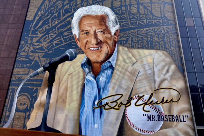 this-80-foot-by-100-foot-mural-posthumously-honoring-longtime-milwaukee-brewers-broadcaster-bob-uecker-was-dedicated-tuesday-june-30-2026-in-milwaukee-ap-photosteve-megargee