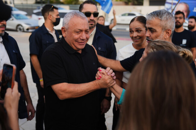 gadi-eisenkot-leader-of-the-yashar-straight-party-visits-a-polling-station-in-ofakim-southern-israel-during-the-countrys-general-election-tuesday-oct-27-2026-ap-photoariel-schalit