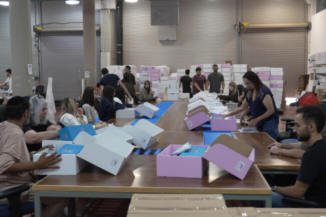 shoham-israel-october-14-israeli-workers-prepare-packing-of-ballots-and-polling-station-equipment-at-the-central-elections-committees-logistics-center-ahead-of-israels-general-election-on-octob