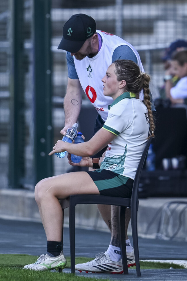 aoibheann-reilly-watches-on-from-the-sideline-after-receiving-a-yellow-card