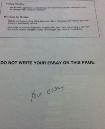 Funny ap essay answers