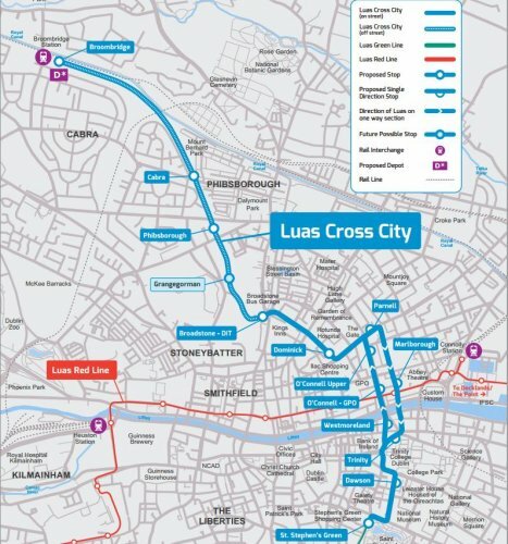 Broombridge Luas Line Map Construction Work On Luas Cross City Line Begins Today · Thejournal.ie